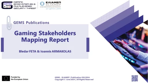 GEMS Publication: Gaming Stakeholders Mapping Report – Bledar Feta & Ioannis Armakolas