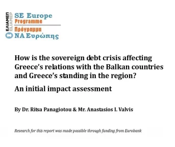 How does the economic crisis impact on Greece’s relations with Balkan countries?