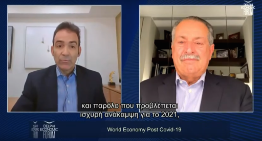 The World Economy Post Covid-19 – G. Pagoulatos and Andrew Liveris in the Delphi Economic Forum